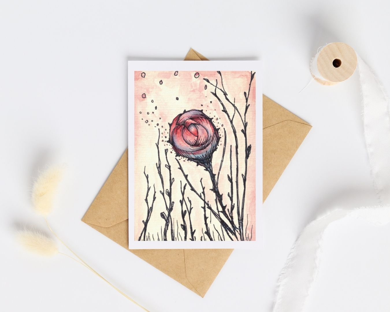 Postkaart - Stekelbloem