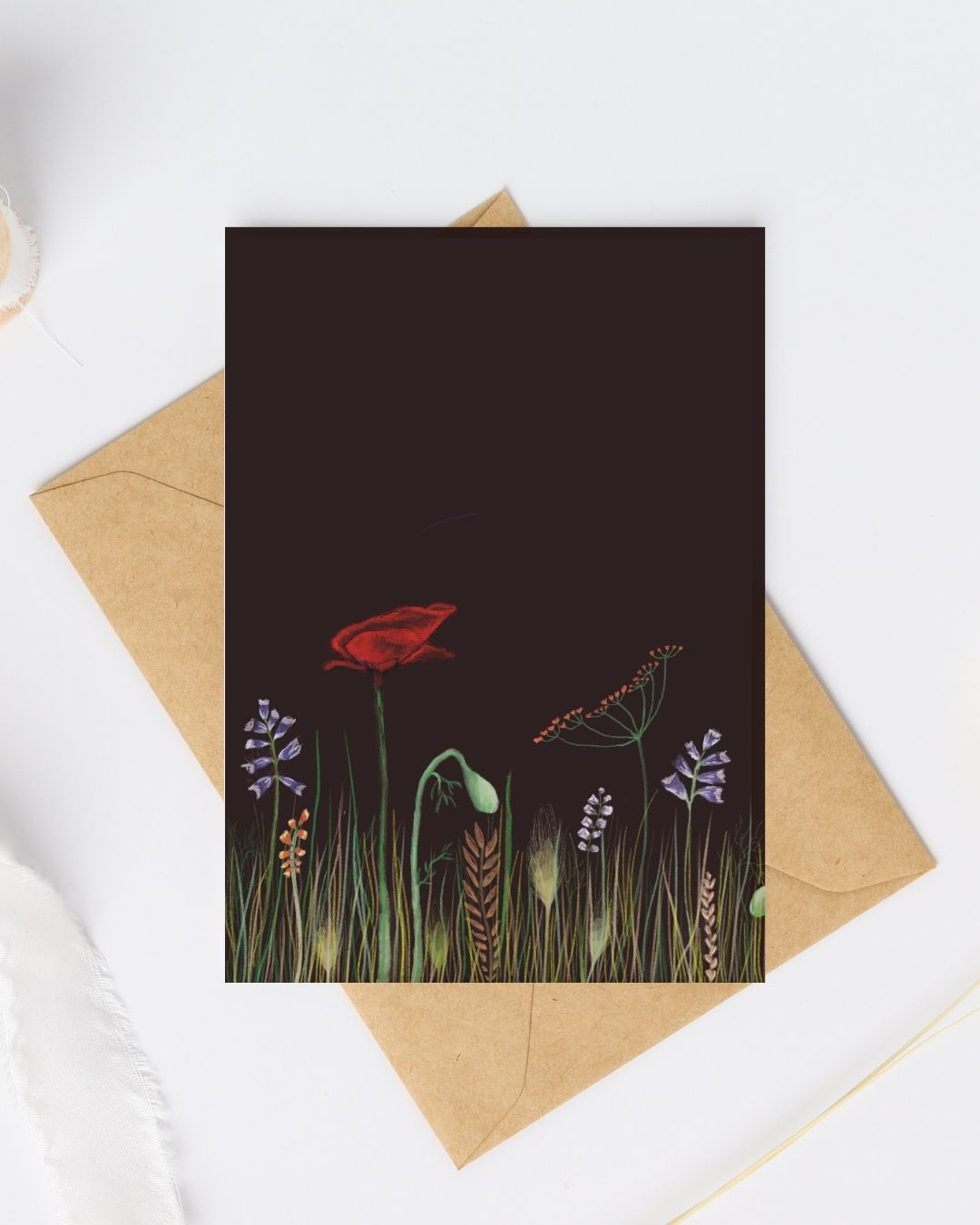 Postkaart - Bloemenveld