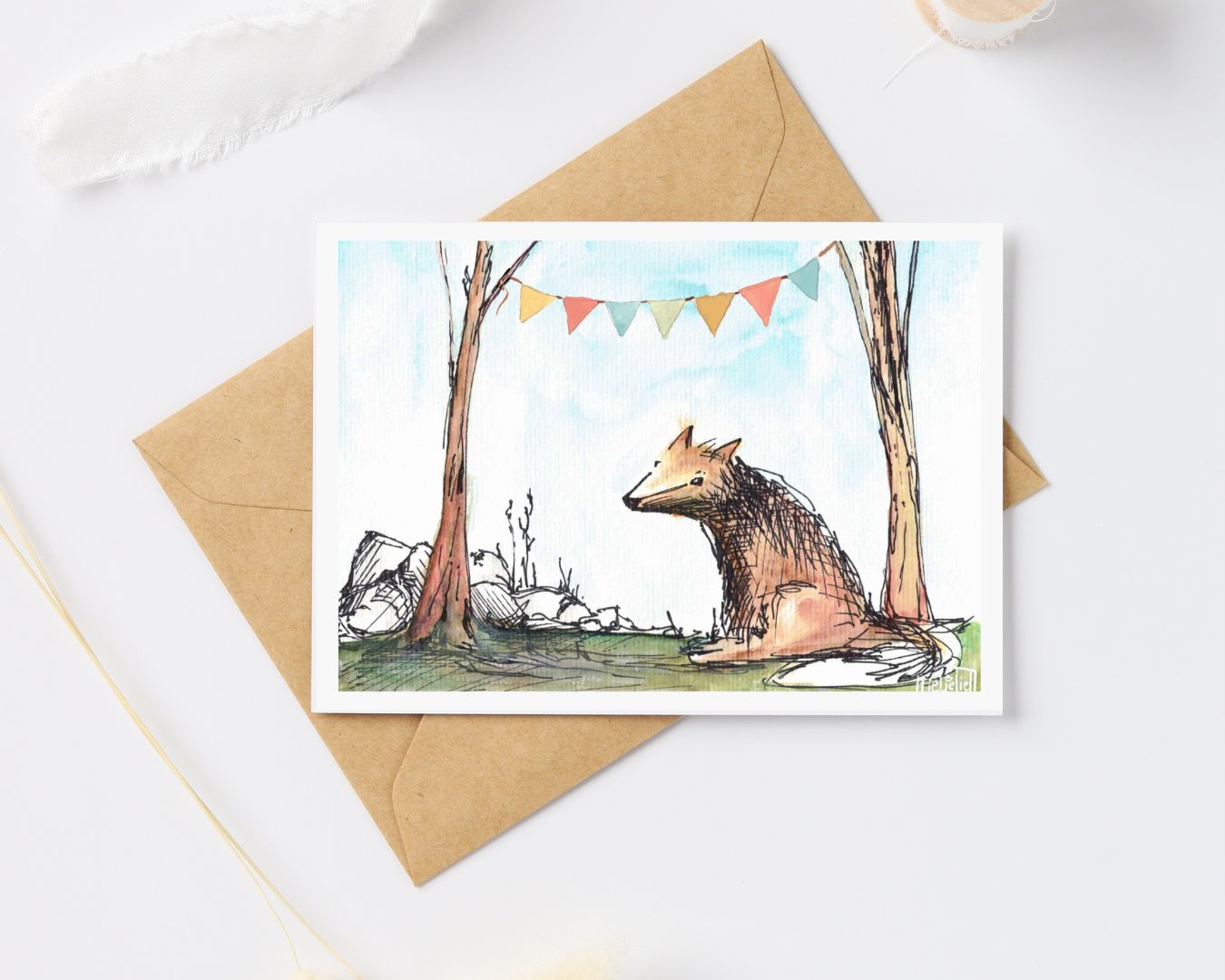 Postkaart - Feest in het bos