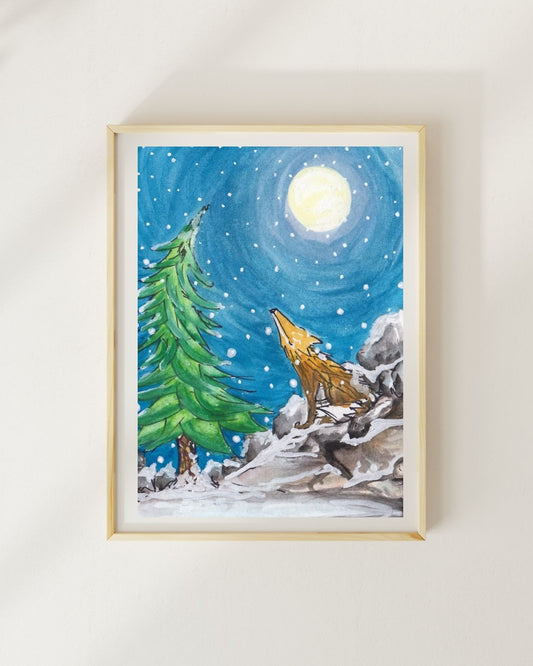 A3 poster - Vos en maan