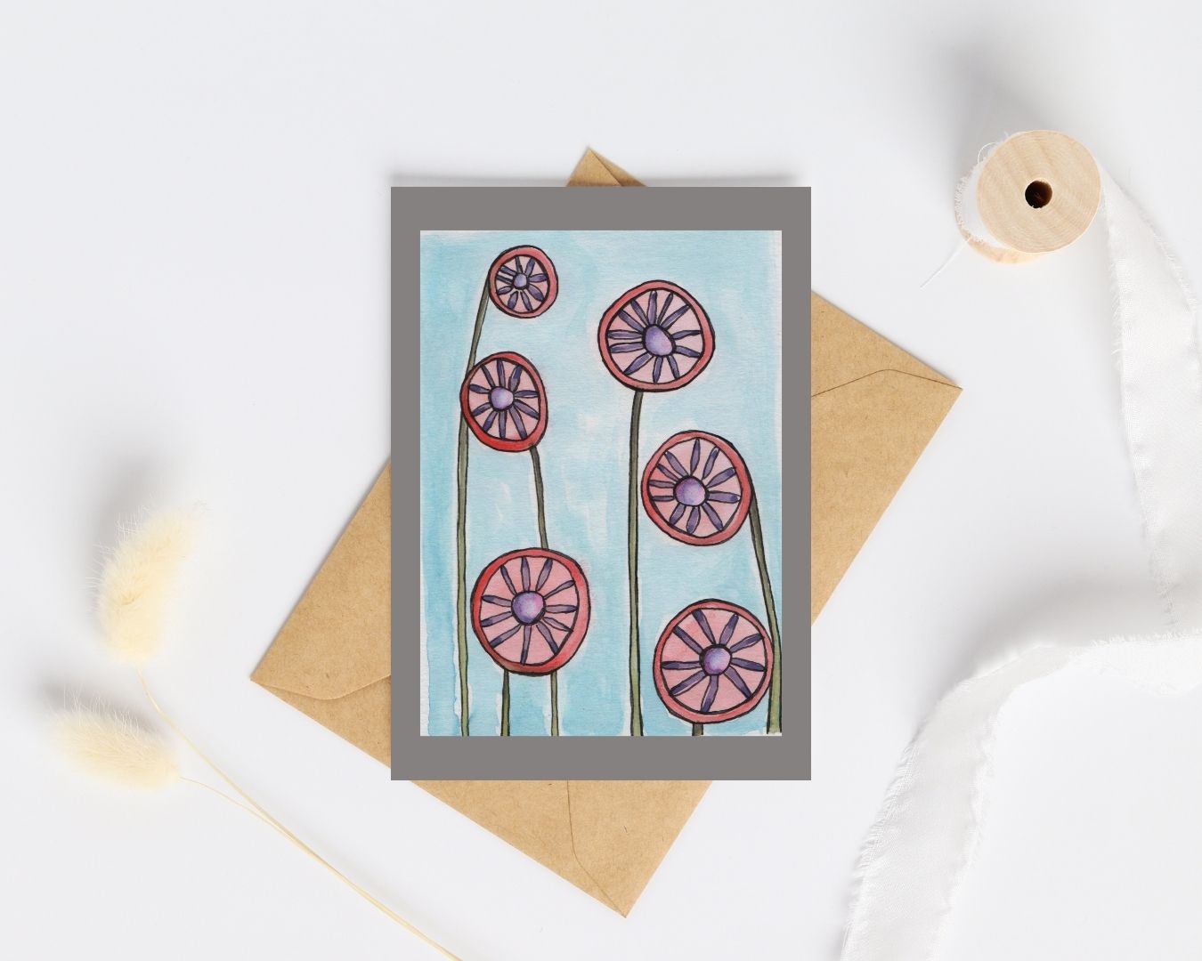 Postkaart - Draaibloempjes