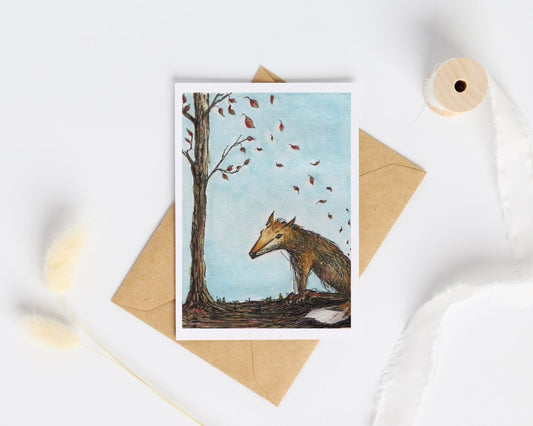 Postkaart - Herfstvos