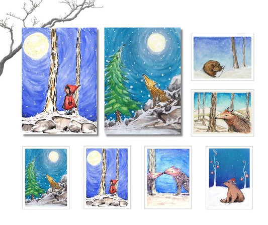 Kerstpakket posters en kaarten