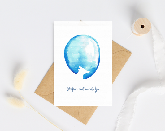 Postkaart - Welkom lief wondertje