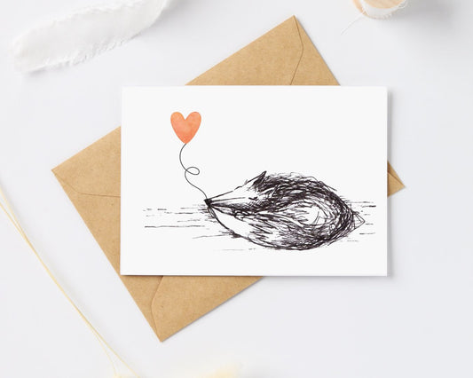 Postkaart - Liefdesvosje