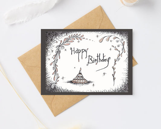 Postkaart - Verjaardagstaart