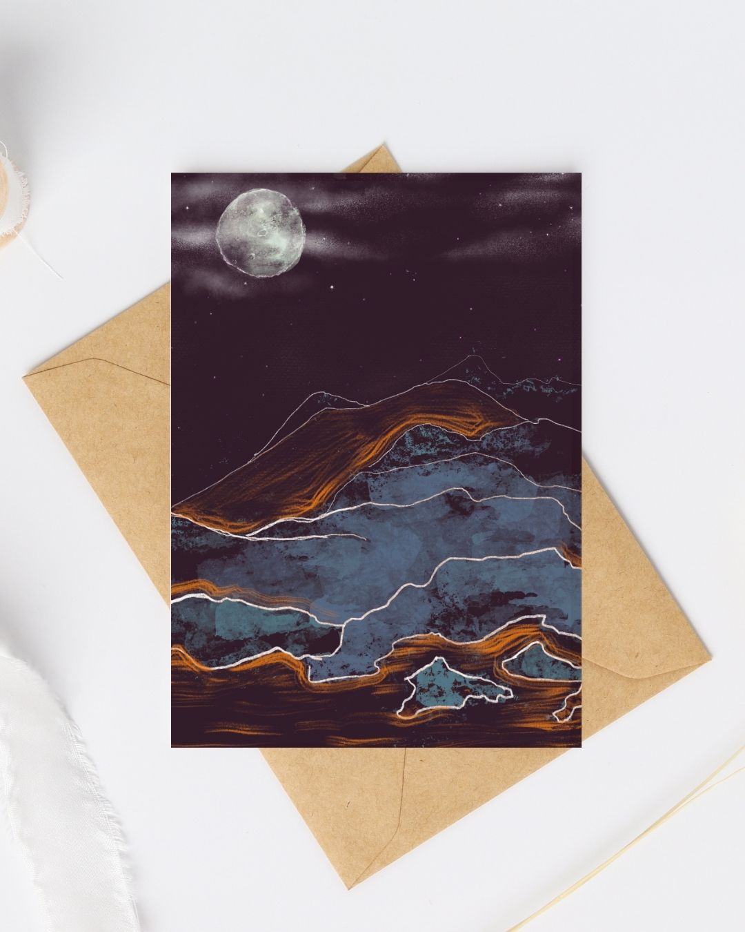 Postkaart - Volle maan