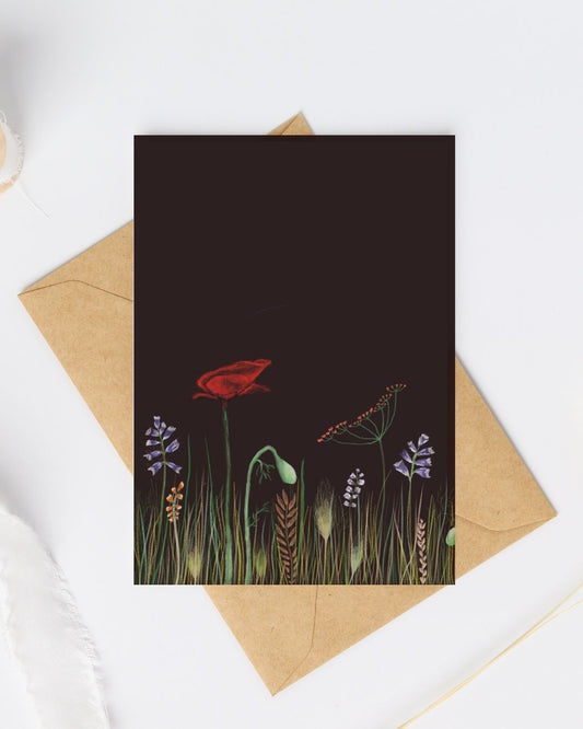 Postkaart - Bloemenveld