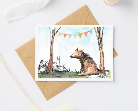 Postkaart - Feest in het bos